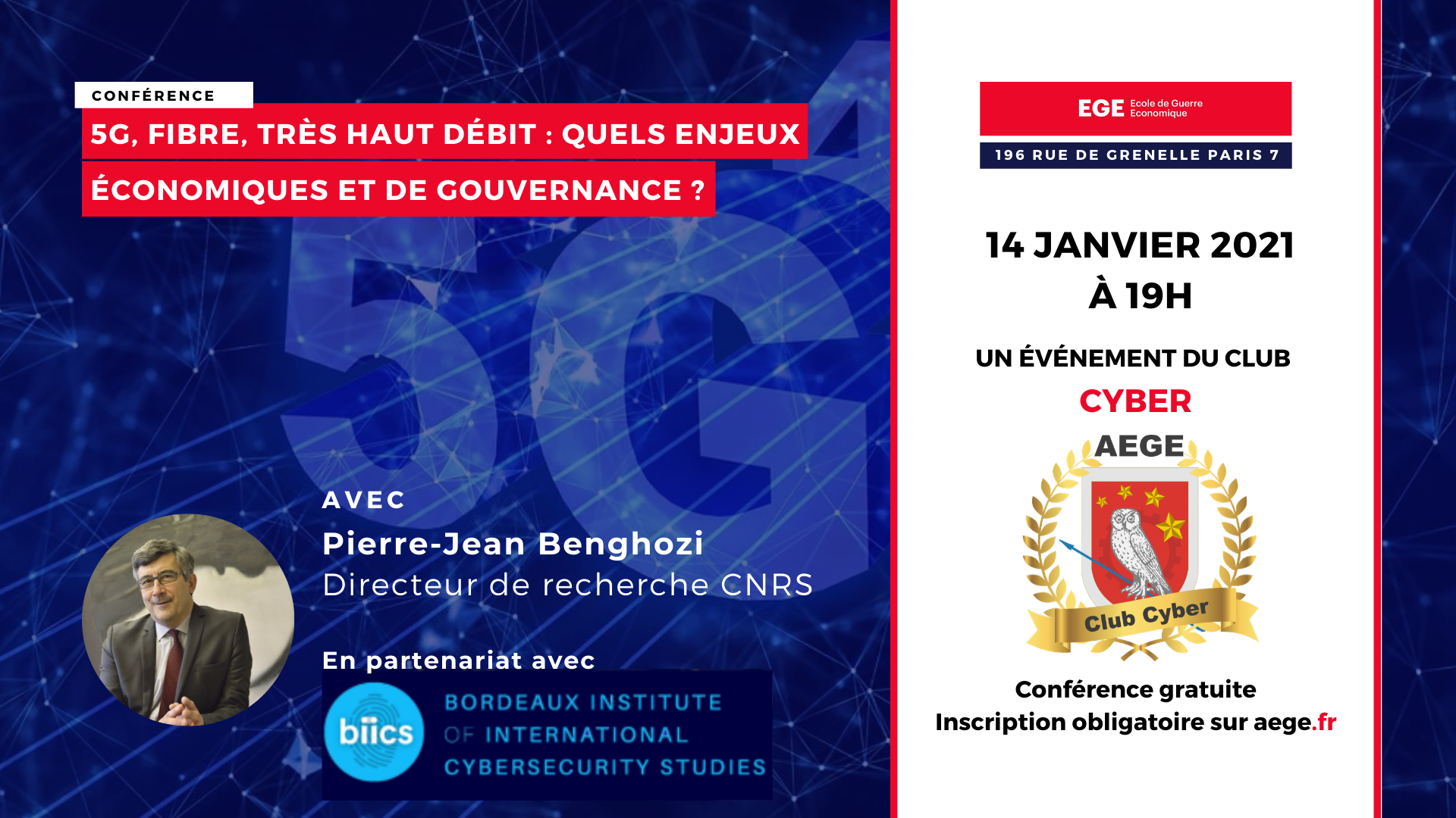 Conférence club Cyber AEGE Benghozi 5G
